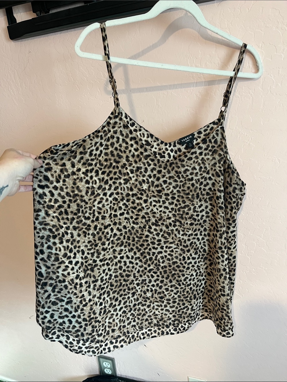 torrid Leopard Print Satin Cami in Brown and Black
